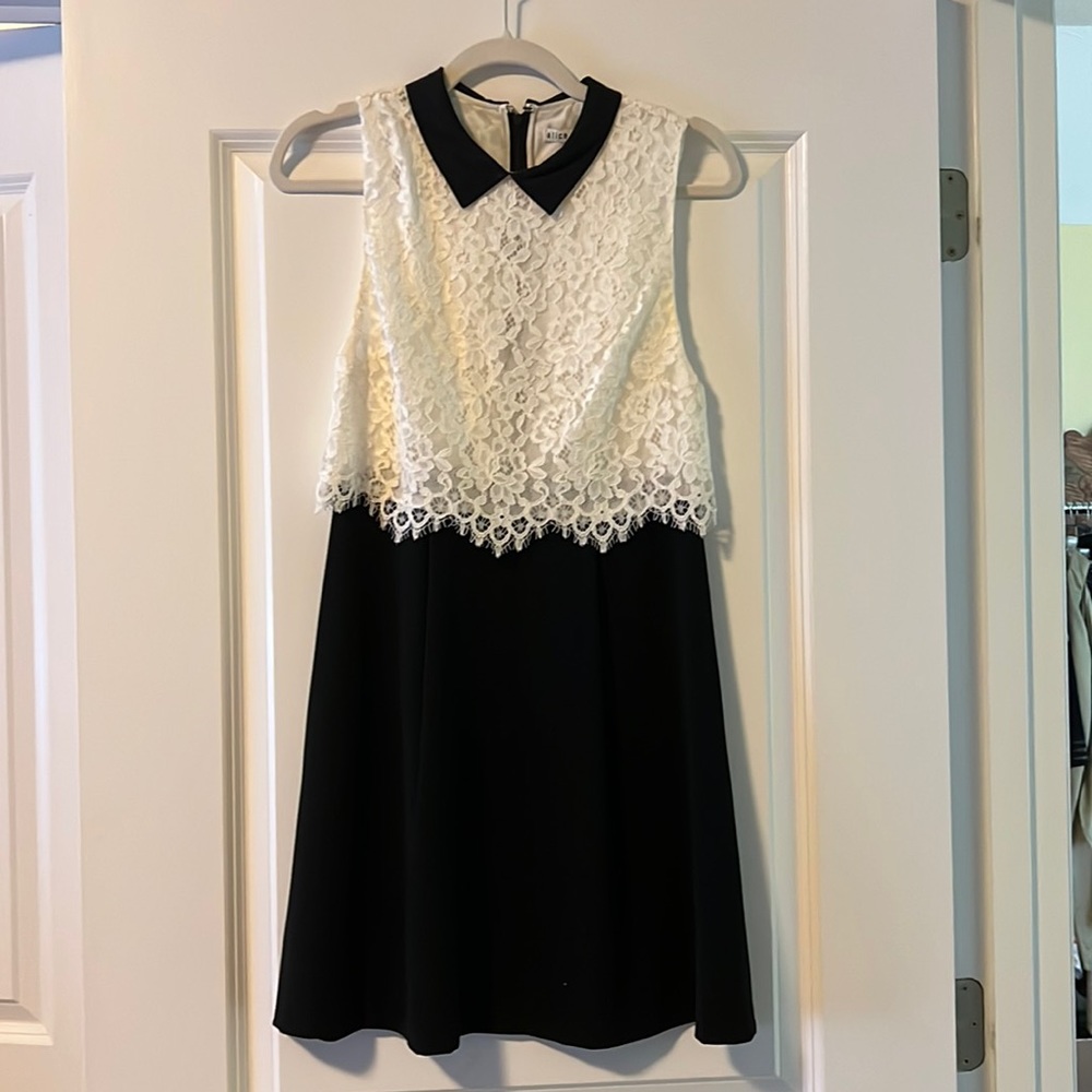 Alice + Olivia Peter Pan Collar Mini Dress